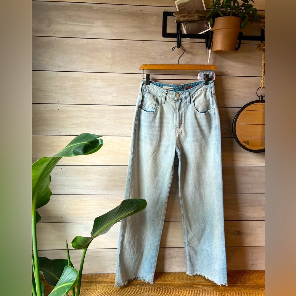 Pilcro Light Blue Flare & Wide Leg Jeans